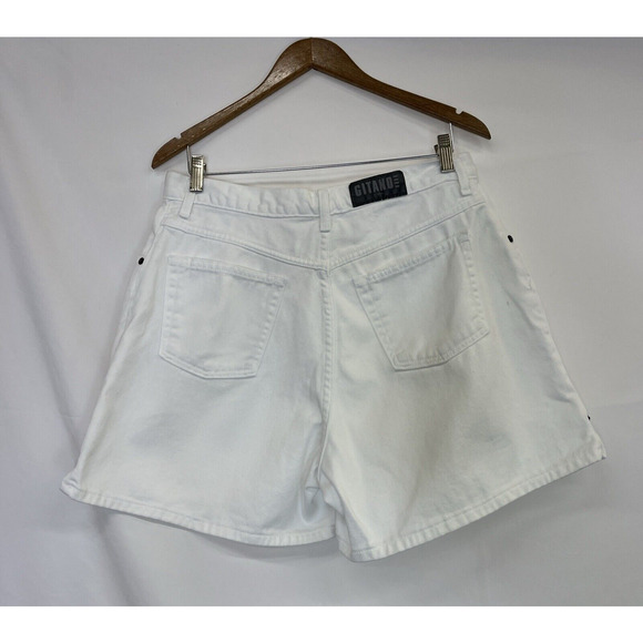 VTG Gitano Shorts Womens Denim Mom 16 White Jean High Waist 90s 80s Y2K Charity - Picture 10 of 10